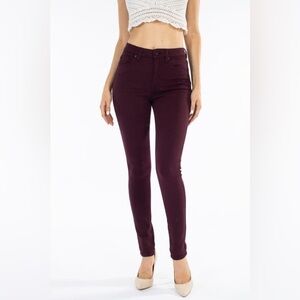 306- Paige NWOT Maroon Skinny Stretchy Jeans, Size 30